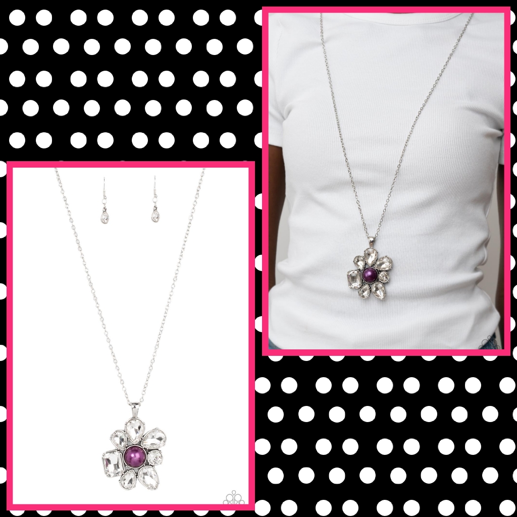 210 Paparazzi Bloom ShakaLaka Long Purple Necklace